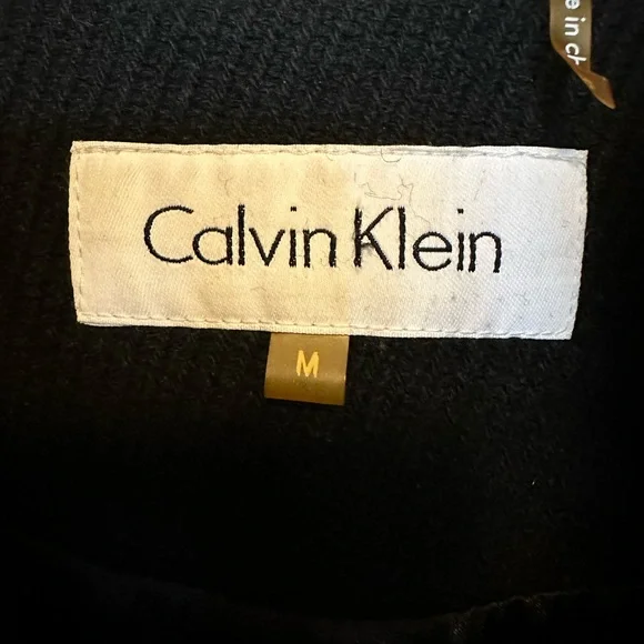 Calvin Klein black wool blend coat - size M - Picture 5 of 6